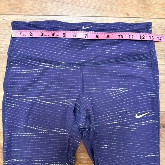 Nike Dri-Fit Blue Leggings Cropped Size Small Workout Acrivewear - Picture 17 of 17